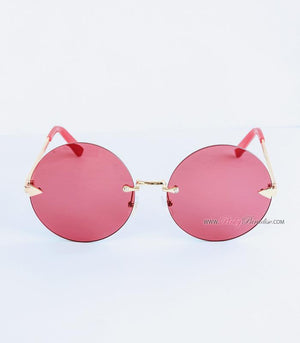 Hippie Rimless Round Sunglasses