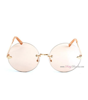 Hippie Rimless Round Sunglasses