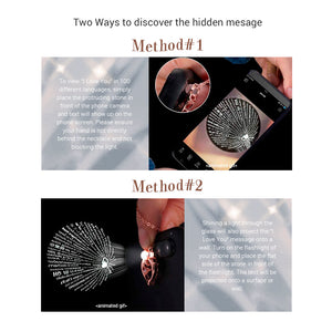 I Love You In 100 Languages Projection Necklace (Silver)