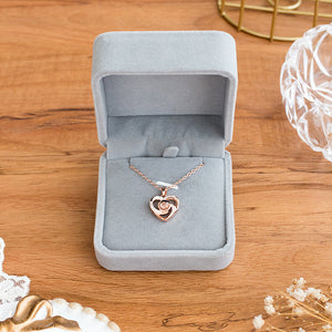 我爱你100种语言投影项链（玫瑰金）