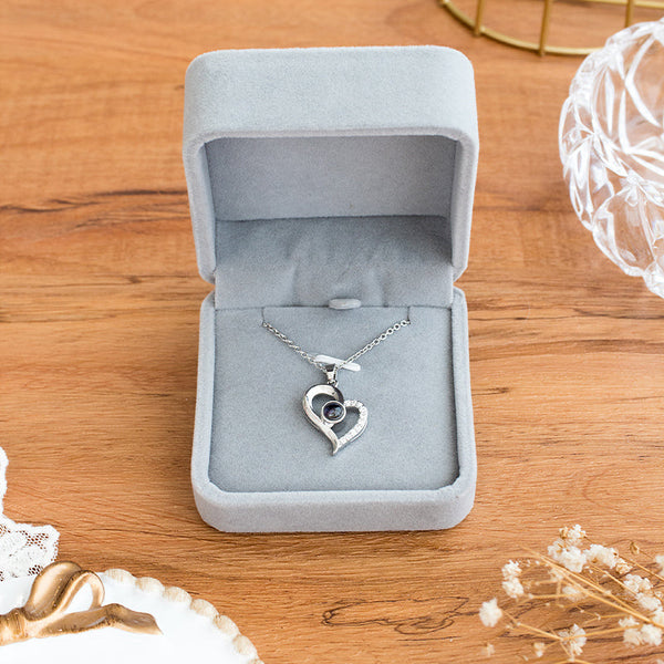 I Love You In 100 Languages Projection Necklace (Silver)