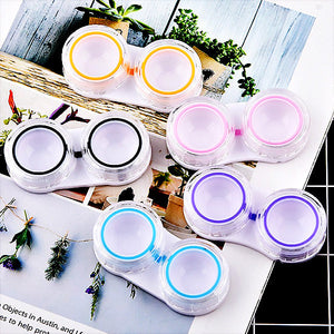 Transparent lens case in different color 