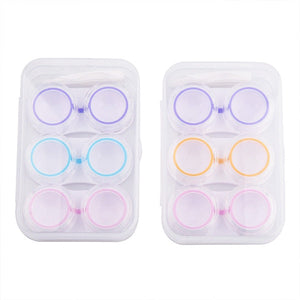 Clear waterproof contact lens organizer to store colored contact lenses