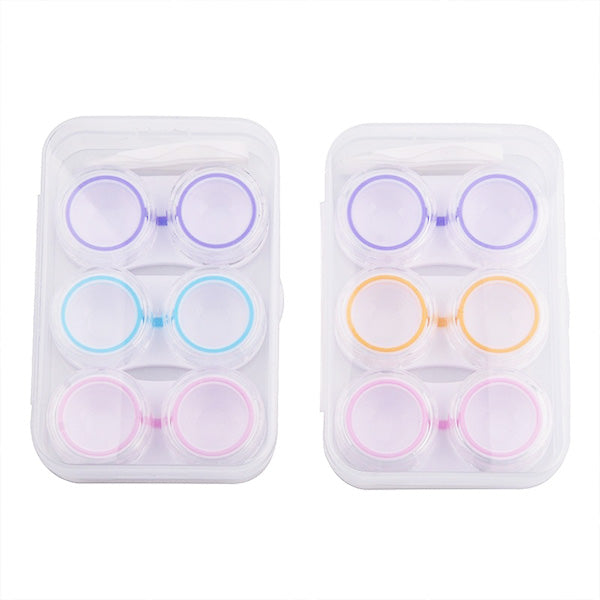 Clear waterproof contact lens organizer to store colored contact lenses
