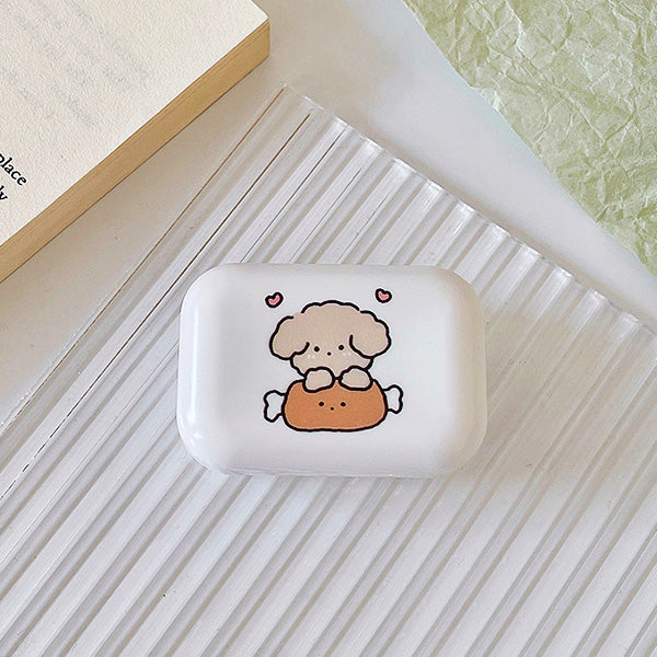 Lovely Korean Puppy Travel Lens Case in Puppy with meat design