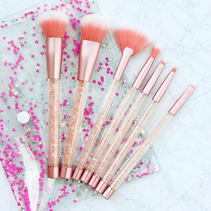 Mermaid Glitter Make Up Brush Set