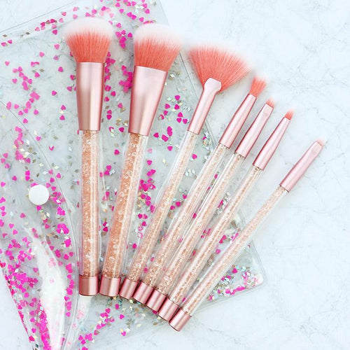 Mermaid Glitter Make Up Brush Set