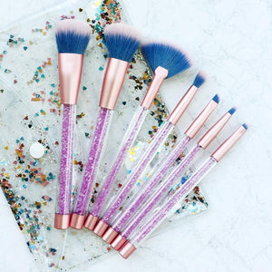 Mermaid Glitter Make Up Brush Set