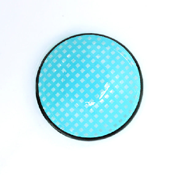 Cyan blue mesh mini sclera colored contacts for Halloween 