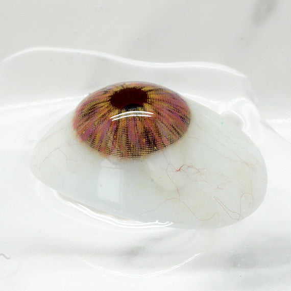 Princess Pinky Mojo Pink Color Contacts on display eye 