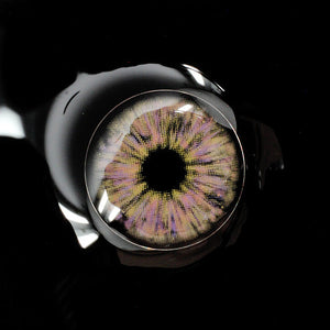 Princess Pinky Mojo Pink Colored Contacts on dark background