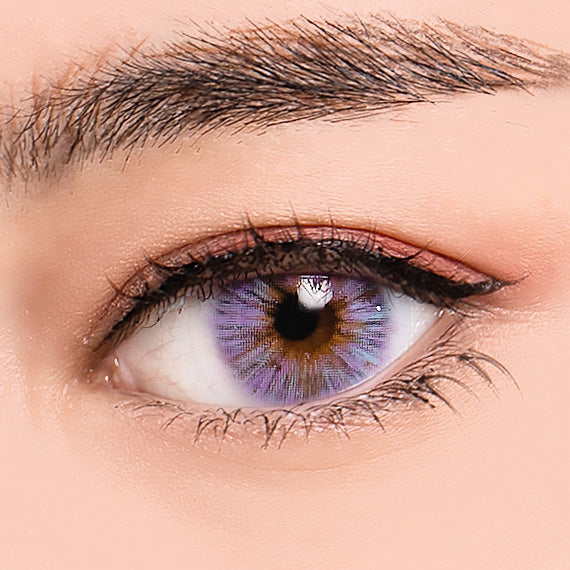 Princess Pinky Mojo Violet Color Contact Lenses on eye