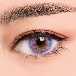 Princess Pinky Mojo Violet Color Contact Lenses on eye