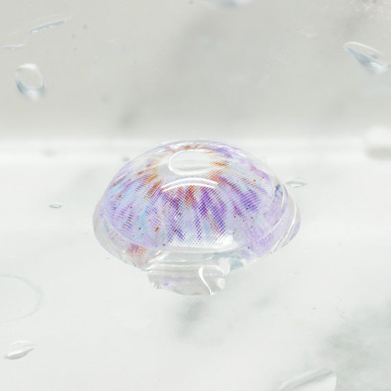 Princess Pinky Mojo Violet Color Contact Lenses on light background