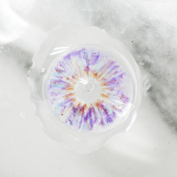 Princess Pinky Mojo Violet Colored Contacts on light background