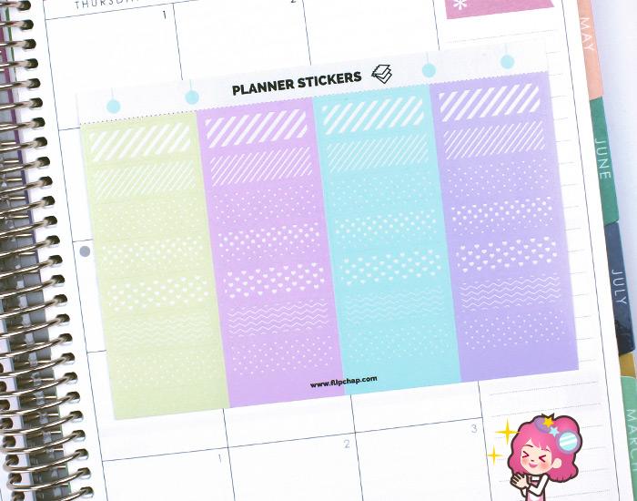 Pastel Quarter Box Stickers