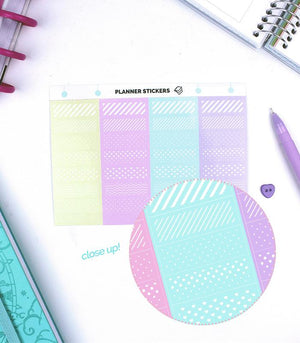 Pegatinas de caja de cuarto de pastel 