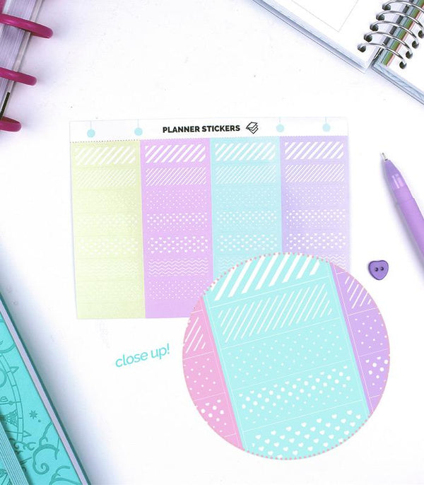 Pegatinas de caja de cuarto de pastel 