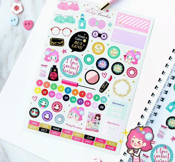 Pegatinas para amantes de las lentes circulares 