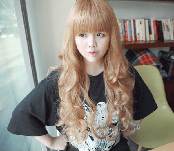 Premium Wig Princess Alice Soft Curly Hair (Blonde)
