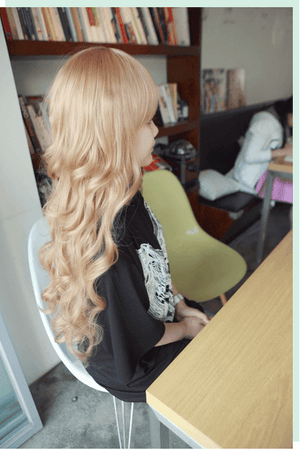Premium Wig Princess Alice Soft Curly Hair (Blonde)