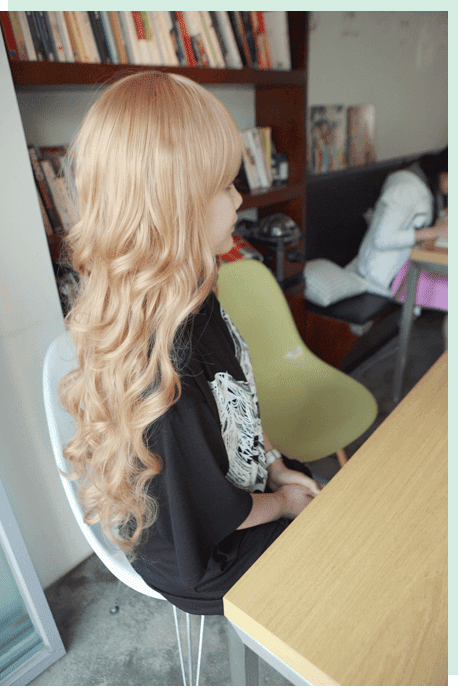 Premium Wig Princess Alice Soft Curly Hair (Blonde)