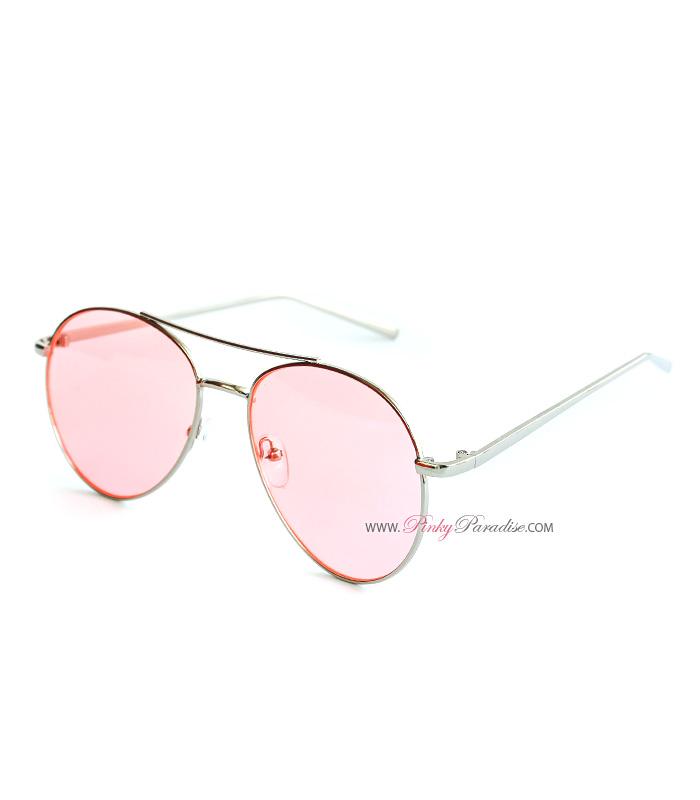 Retro Tinted Aviator Sunglasses