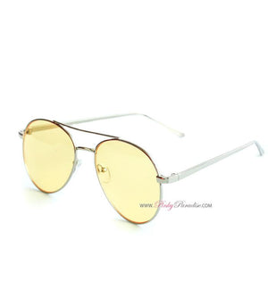 Retro Tinted Aviator Sunglasses