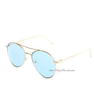 Retro Tinted Aviator Sunglasses