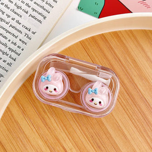 Cute Sanrio My Melody Mini Transparent Lens Case with lens inserter and tweezer