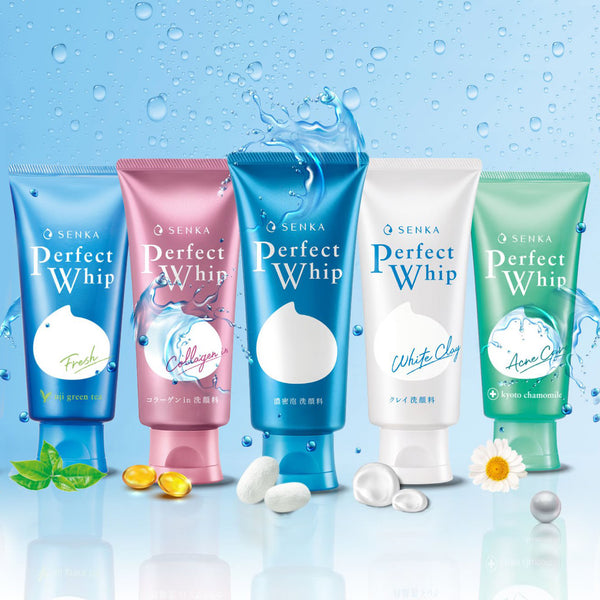 All 5 types of SENKA Perfect Whip Cleansing Foam 120g
