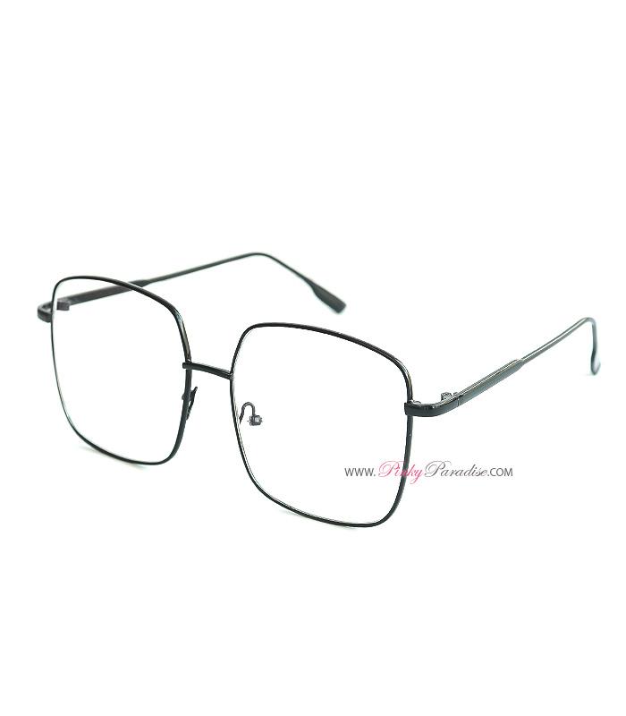 Square Metal Frame Clear Glasses PinkyParadise - Main Image