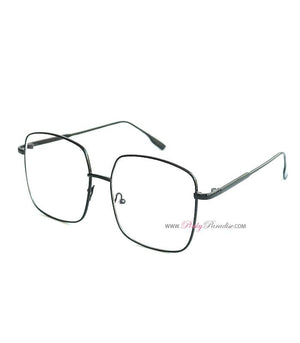 Square Metal Frame Clear Glasses