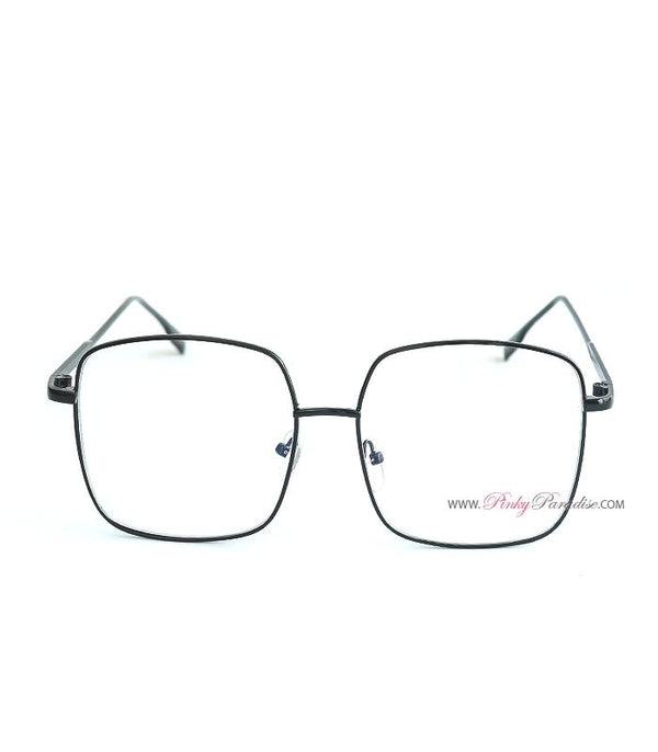 Square Metal Frame Clear Glasses