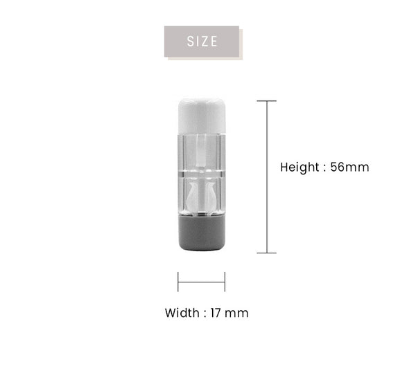 Super Mini Zestaw do Przechowywania Soczewek Szary