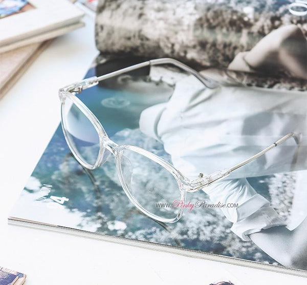 Transparent Clear Frame Glasses | PinkyParadise