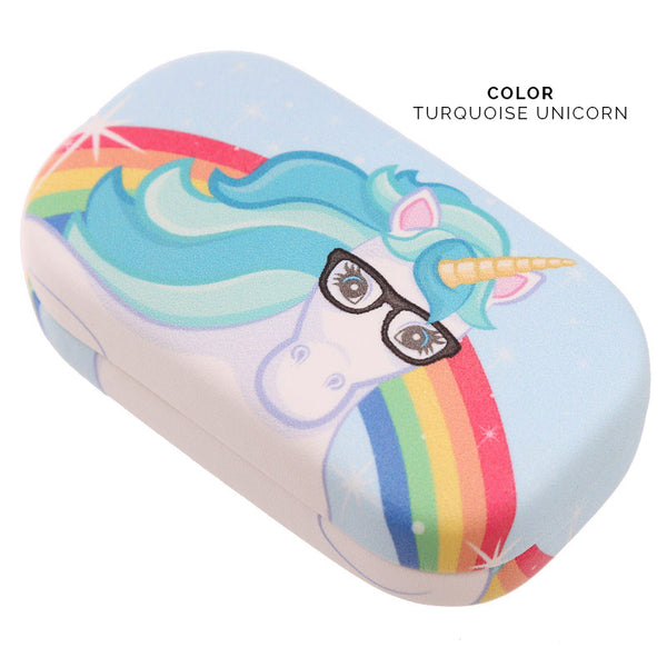 Enchanted Rainbow Unicorn Contact Lens Case